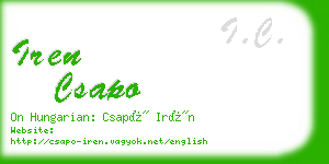 iren csapo business card
